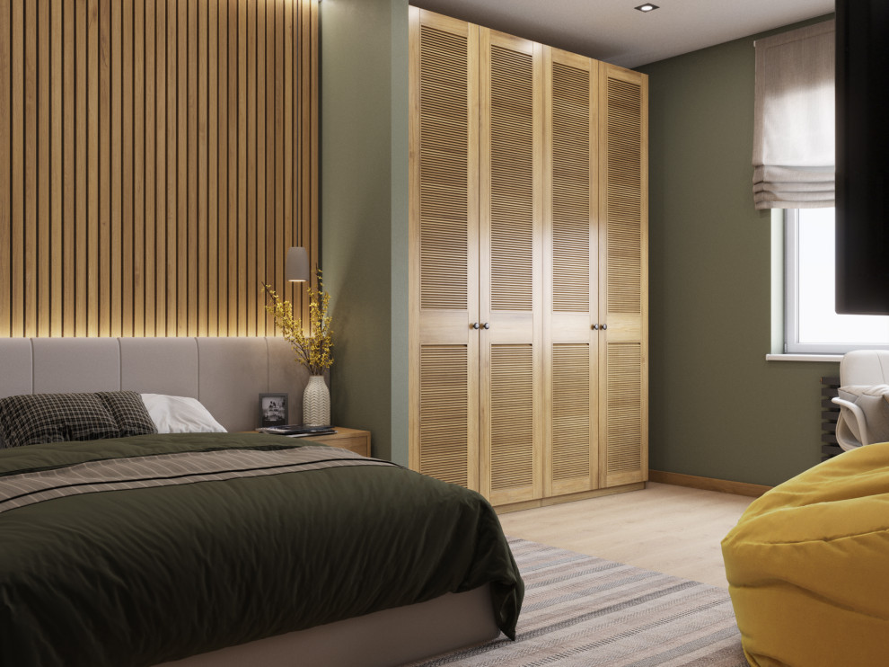 Обложка проекта: КВАРТИРА С ЗЕЛЕНОЙ СПАЛЬНЕЙ