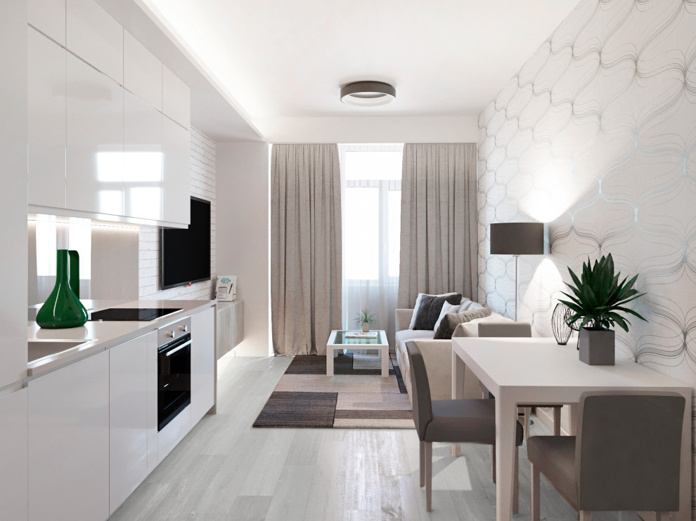 Визуализация проекта квартиры 70 м2 в стиле "Минимализм"