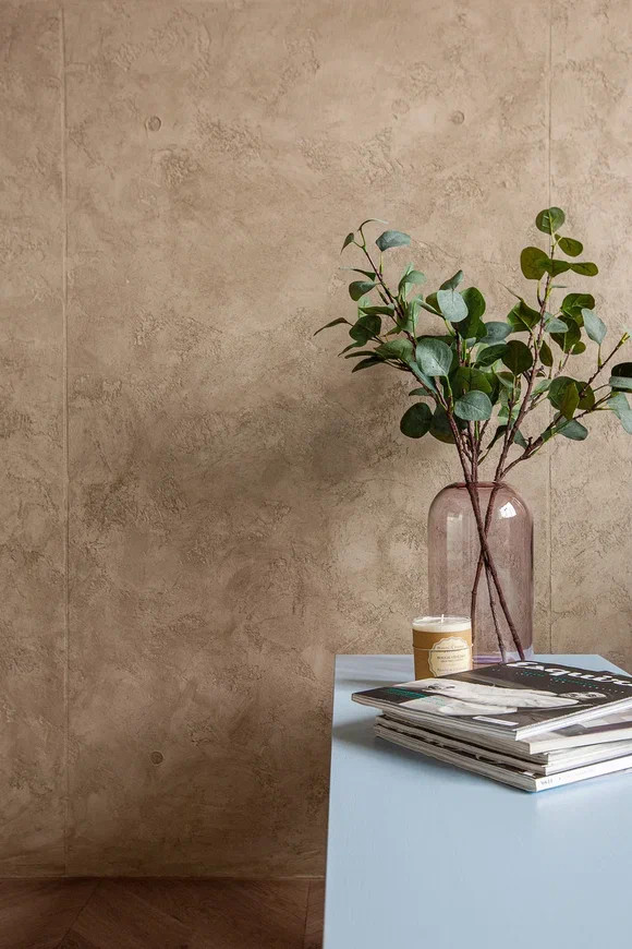 Проект квартиры в ЖК "Серебряный парк". Краска, штукатурка, микроцемент.