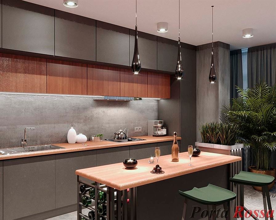 Apartment design in Loft style (64 sq.m)