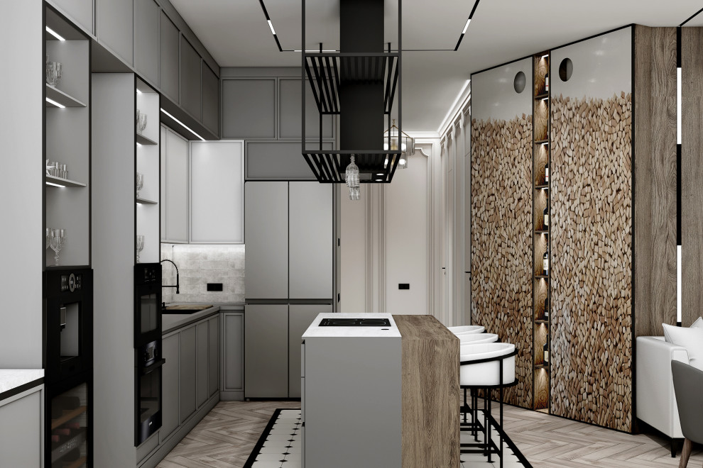 Дизайн интерьера квартиры 104 м2 в ЖК Сердце Столицы