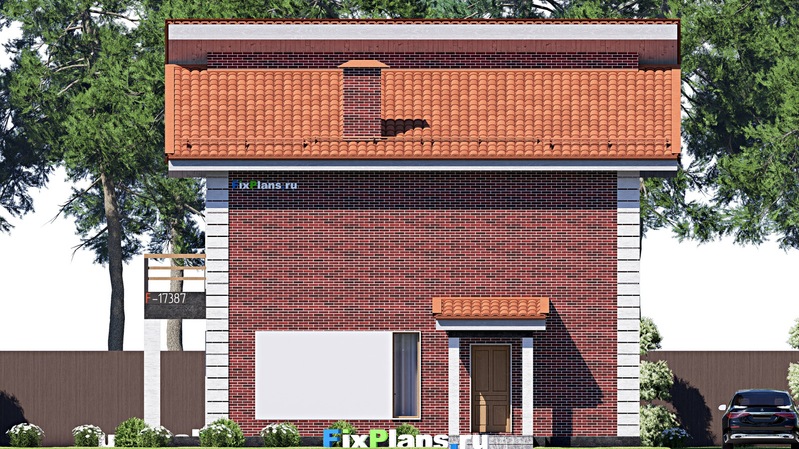 Проект дома с мансардой 10х12 м S161м2 F-17387