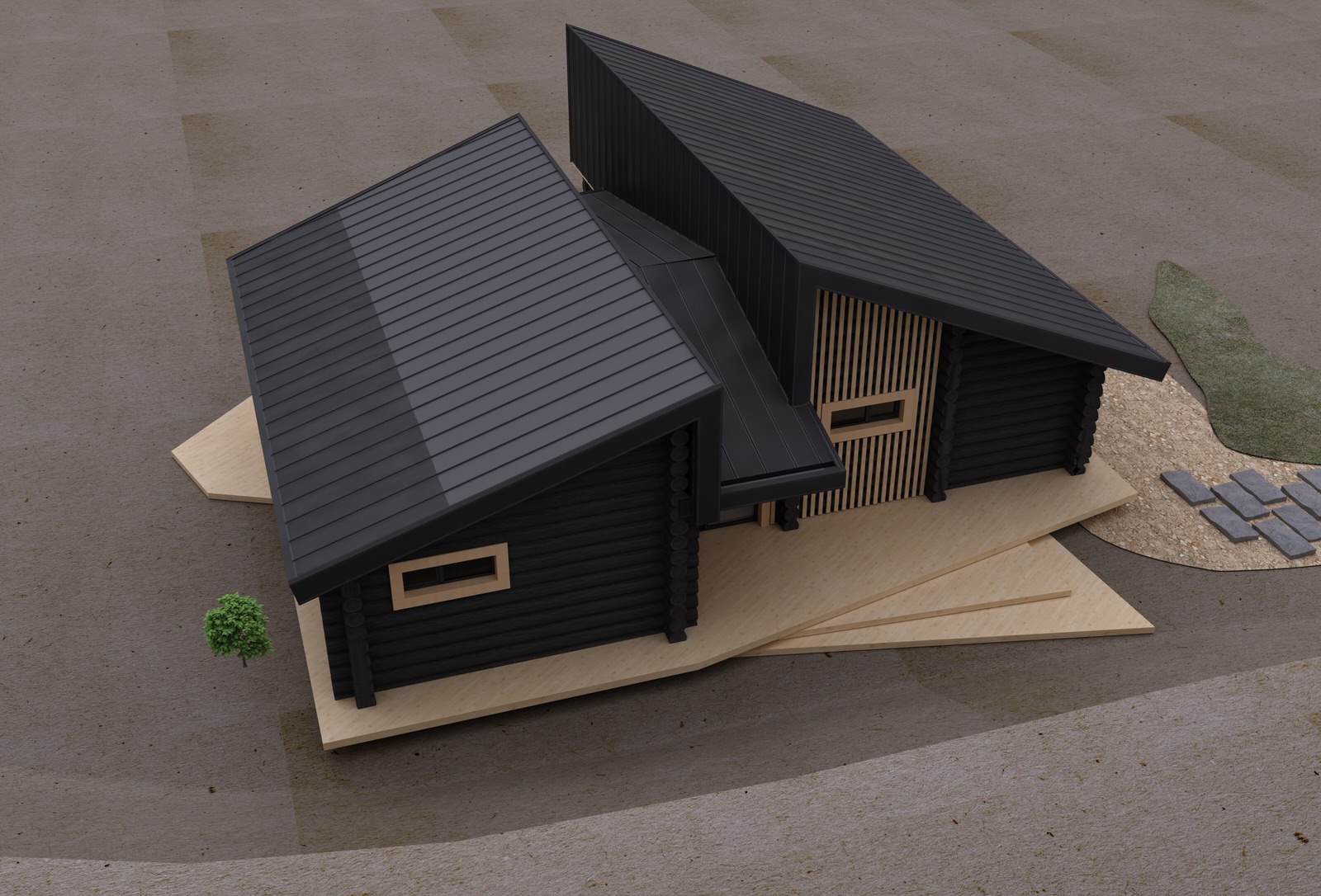 Банный комплекс на берегу залива