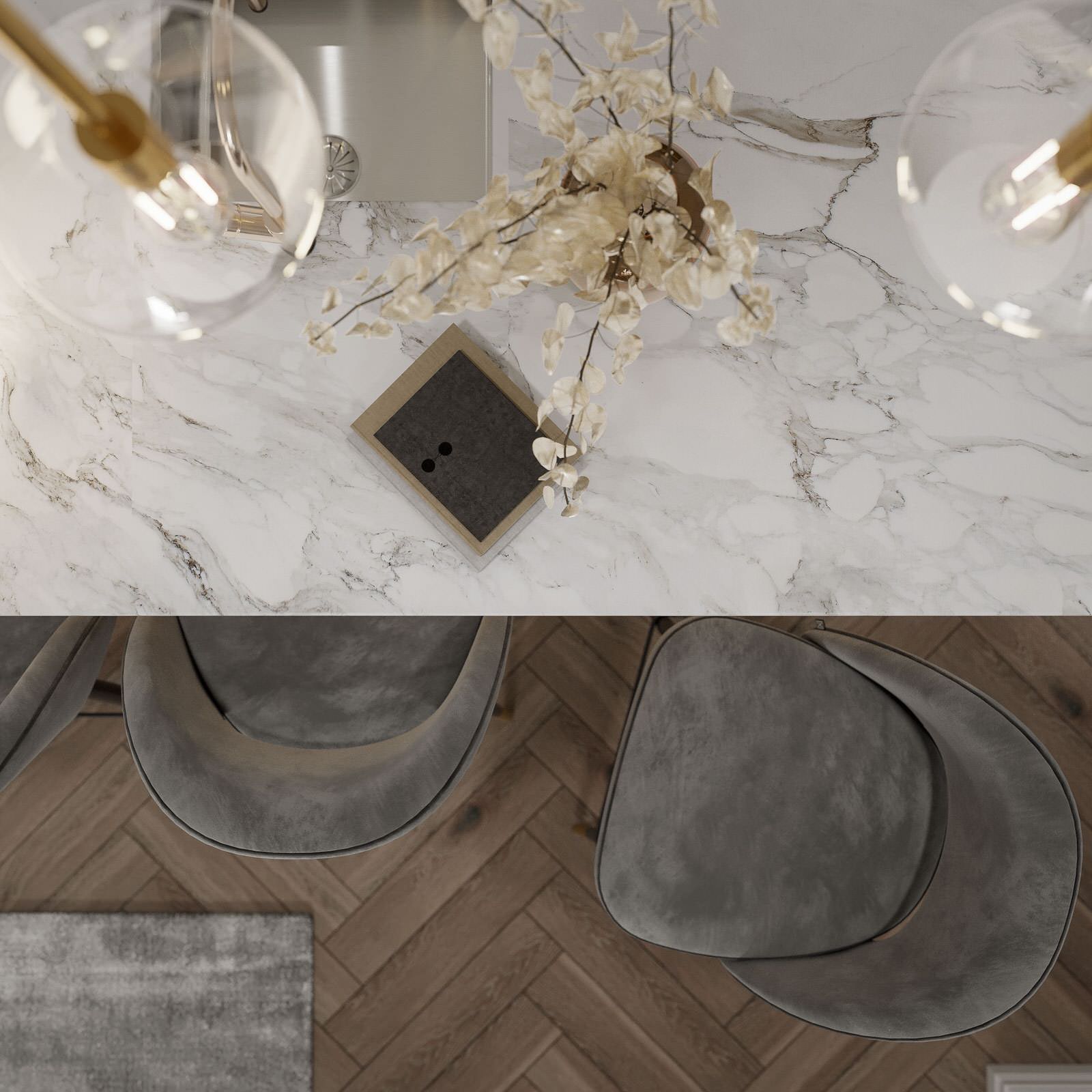 Кухня-гостиная в ЖК Лучи