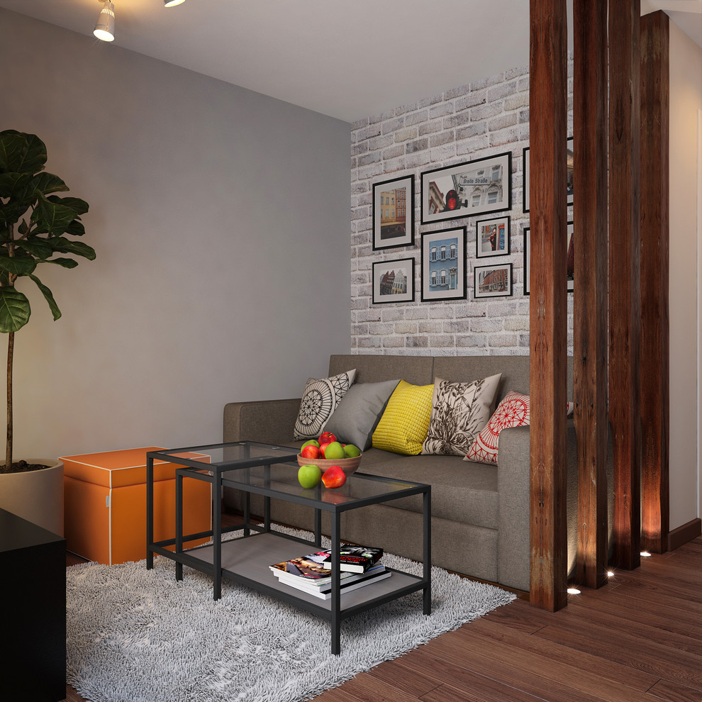 Проект "В оттенках серого", 35 кв.м