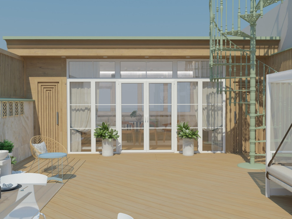 Терраса на крыше дома