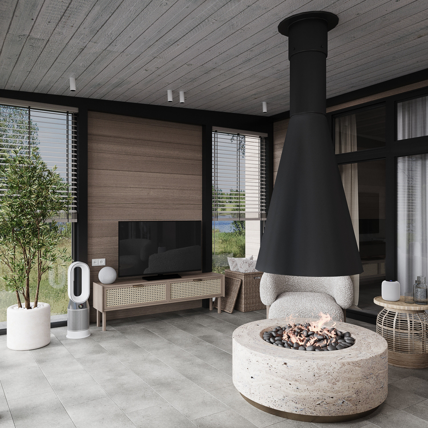 Частный дом в стиле джапанди