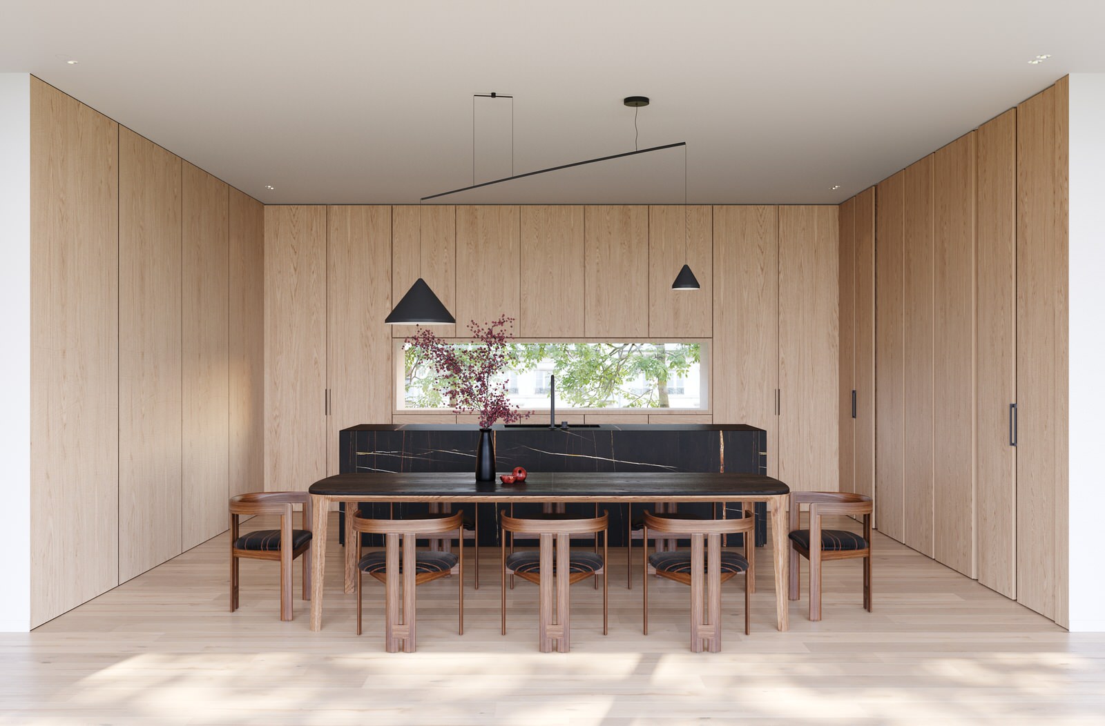 Four suite apartment building