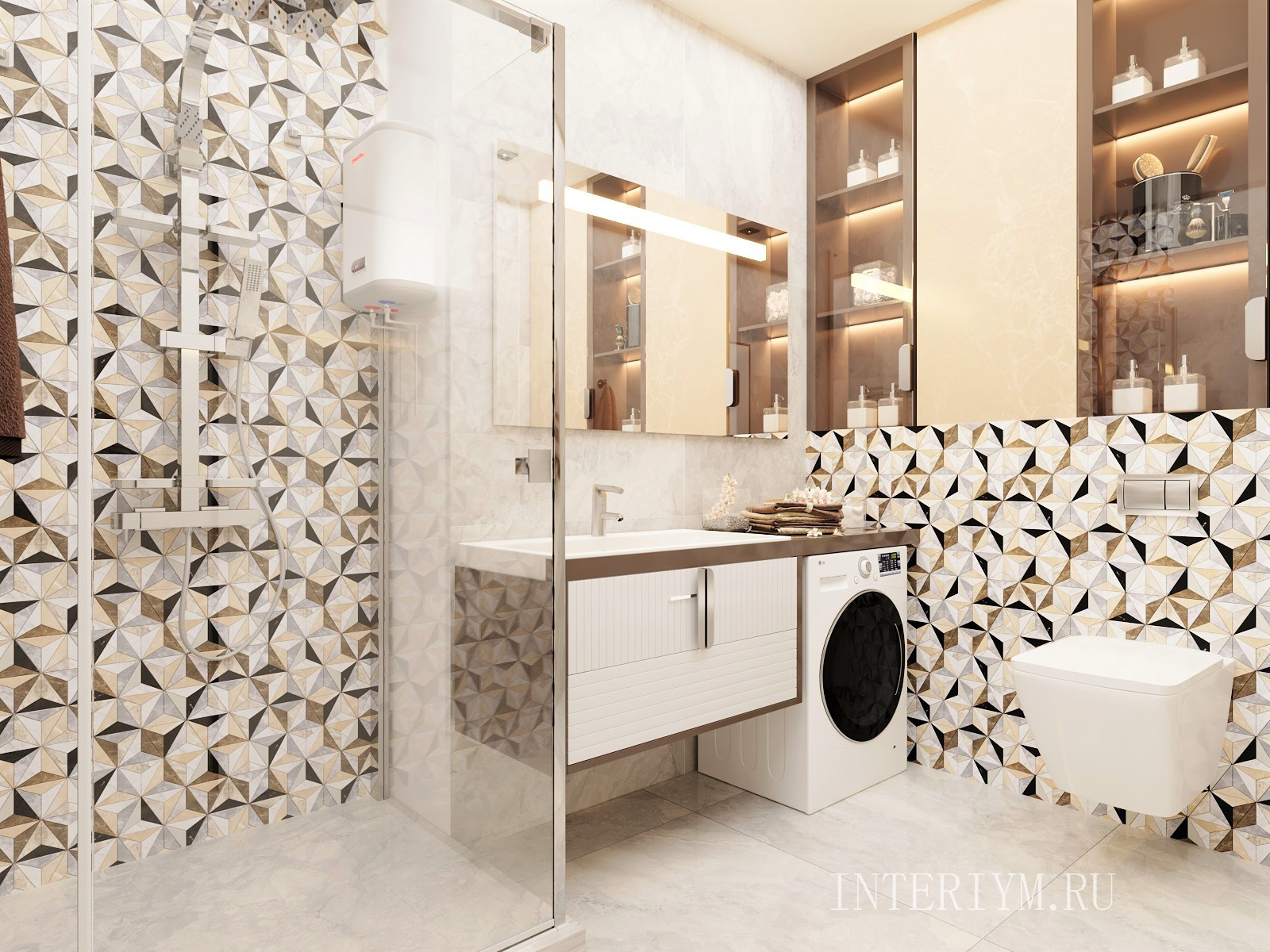 Обложка проекта: Дизайн санузлов в кв. по ул. Батальонная, г. Волгоград