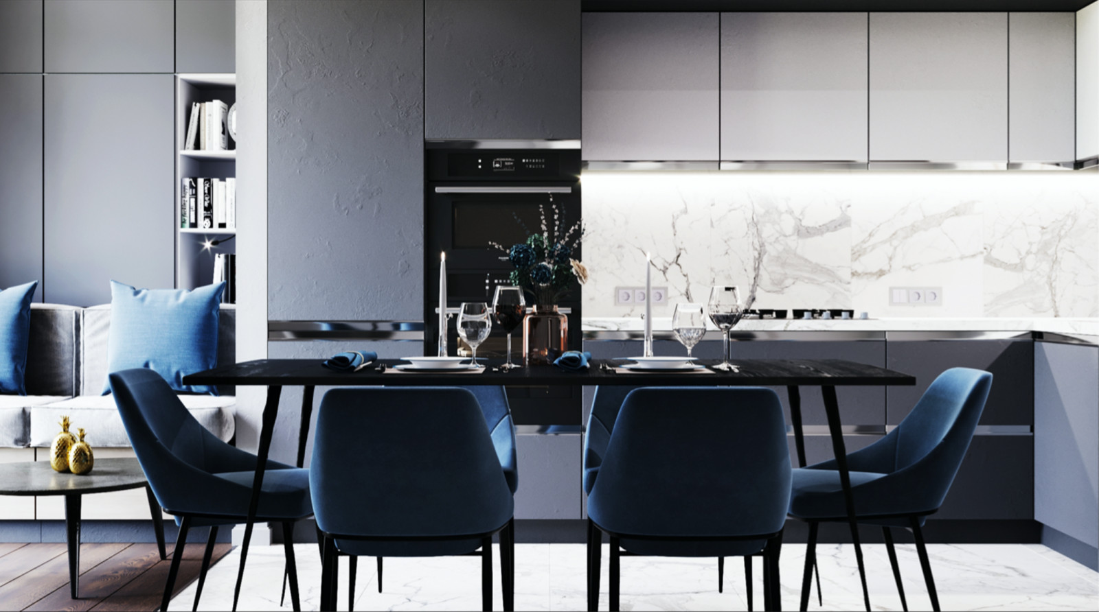 Дизайн проект трехкомнатной квартиры