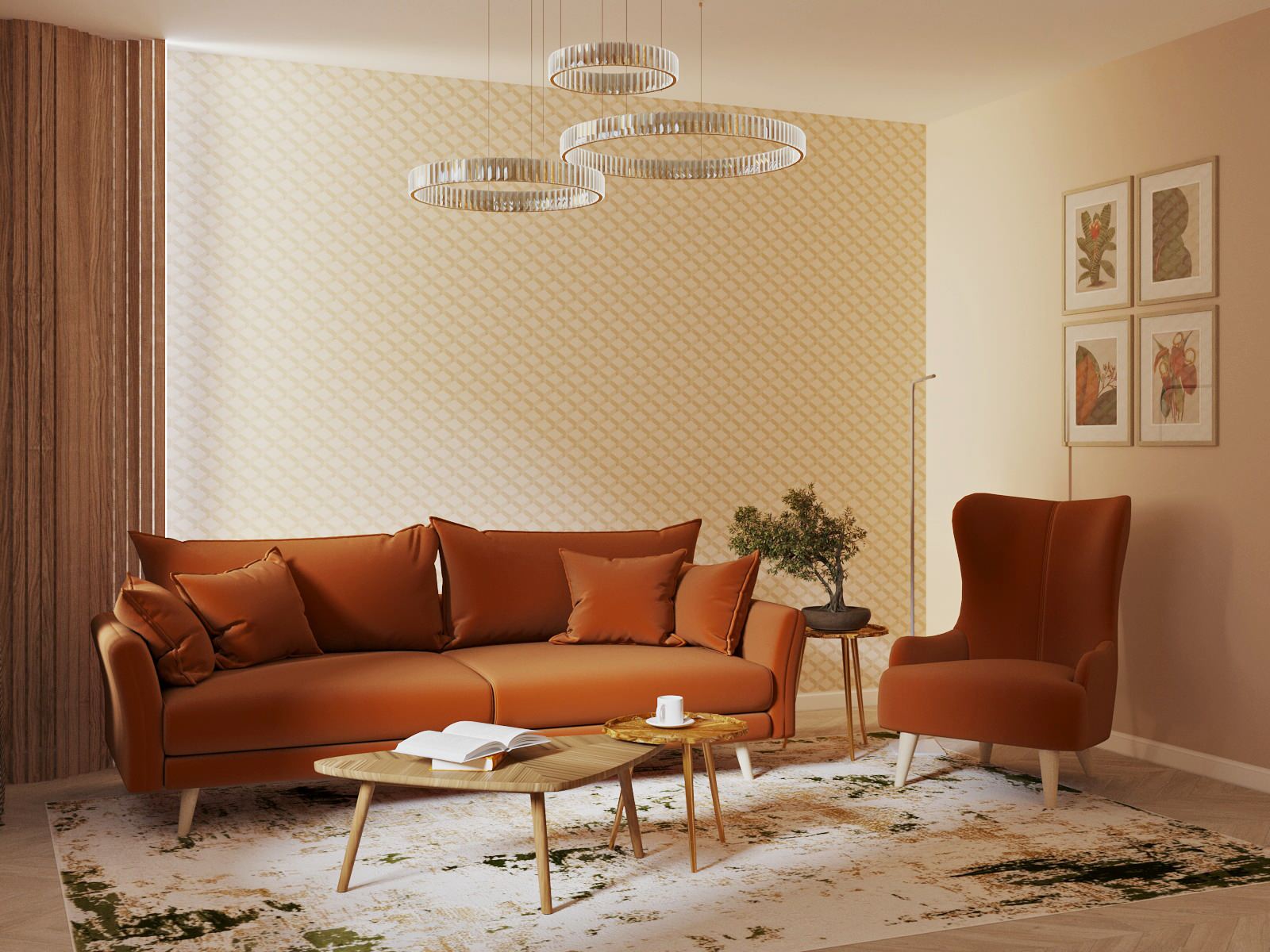 Обложка проекта: Гостиная в двухкомнатной квартире