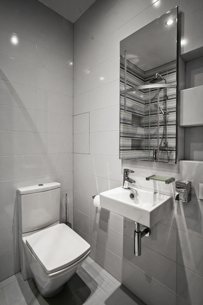 Черно-белые ванные комнаты. Проекты 2012 - 2013 г. Санкт-Петербург.