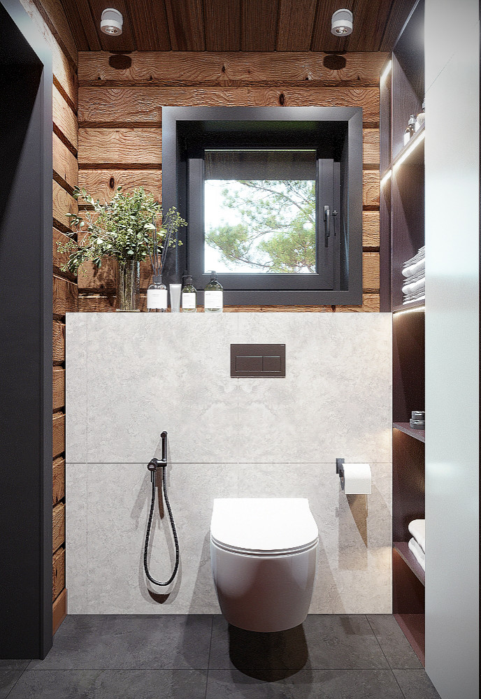 Современная баня, интерьер