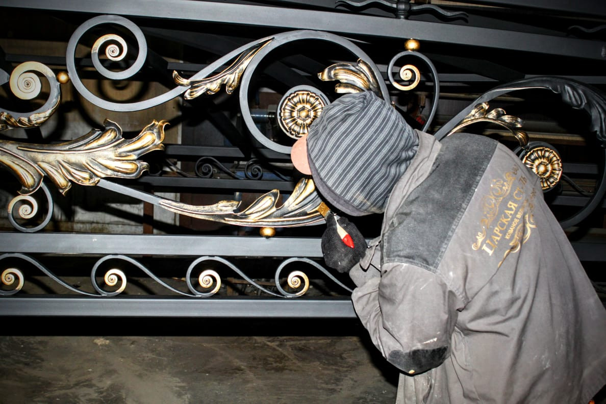 Кованый навес 10,5*2,5м.