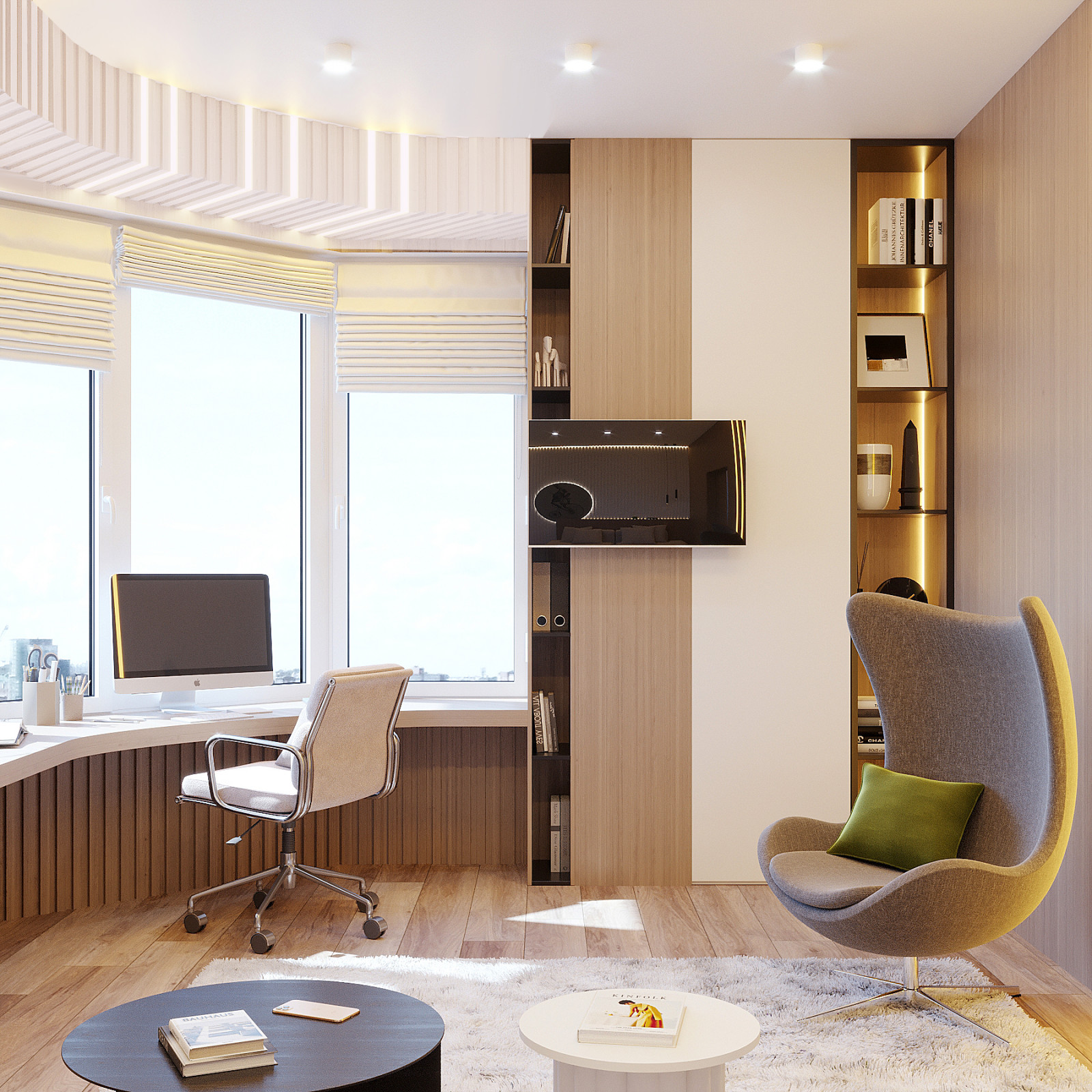 Квартира 90 м.кв. Фьюжн скандинавского и эко стилей