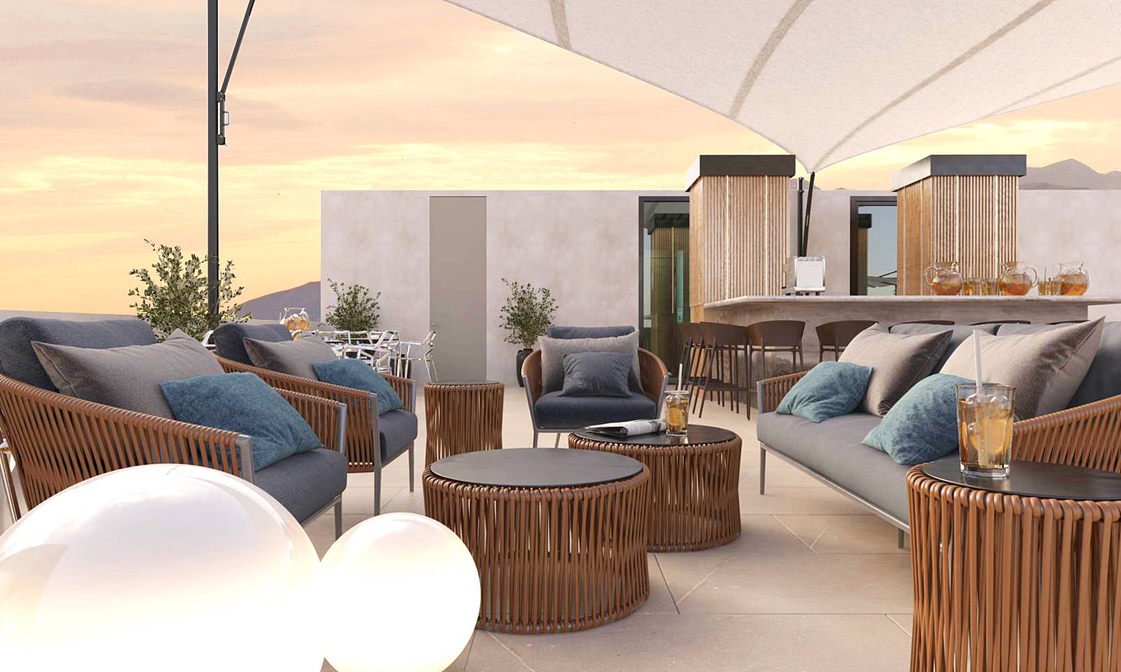 Дизайн террасы с видом на море