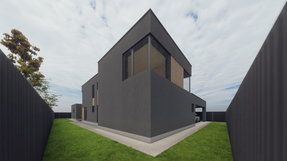 Проект дома с плоскими кровлями