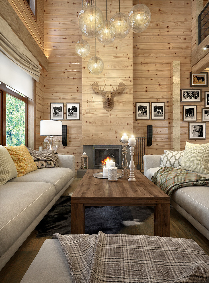 Интерьер дома из бруса