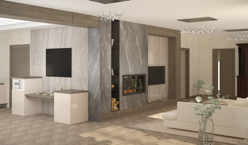 Обложка проекта: 300 кв, кухня студия