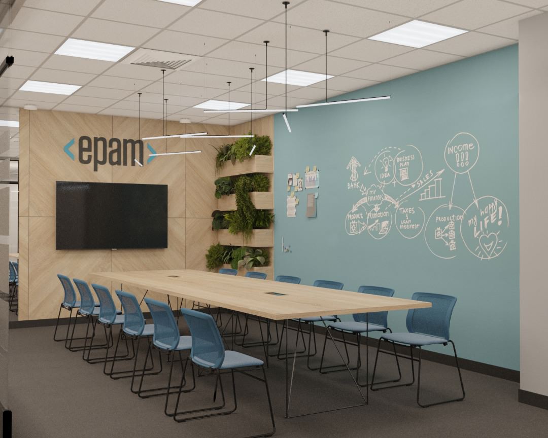 Магнитно-меловые/маркерные обои  Uniwall  для интерьера офисов