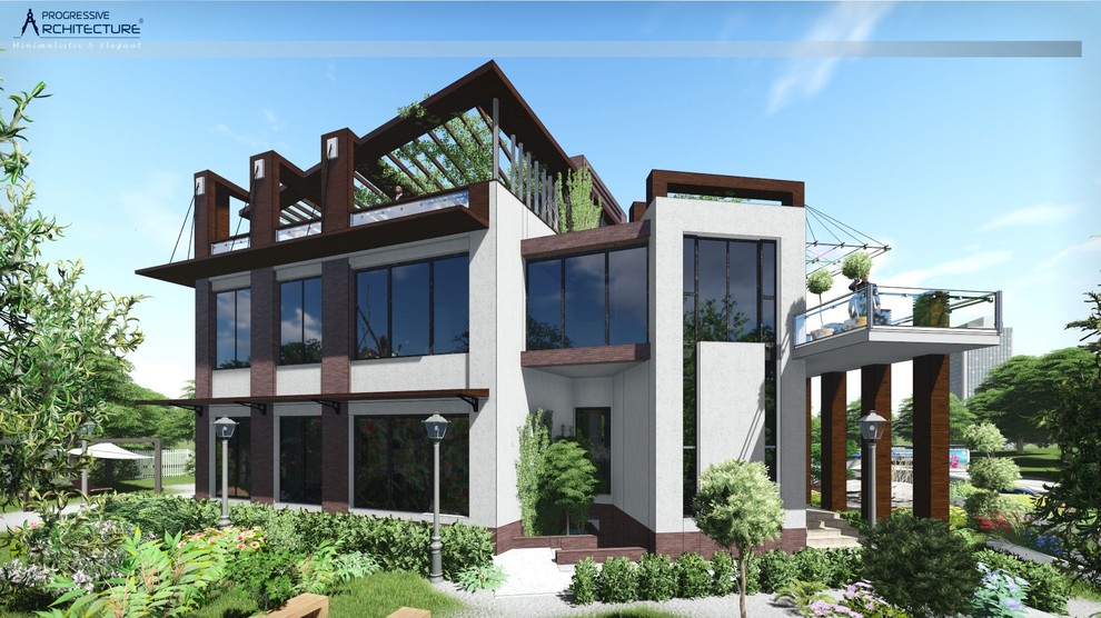 Обложка проекта: Современный дом с плоской крышей