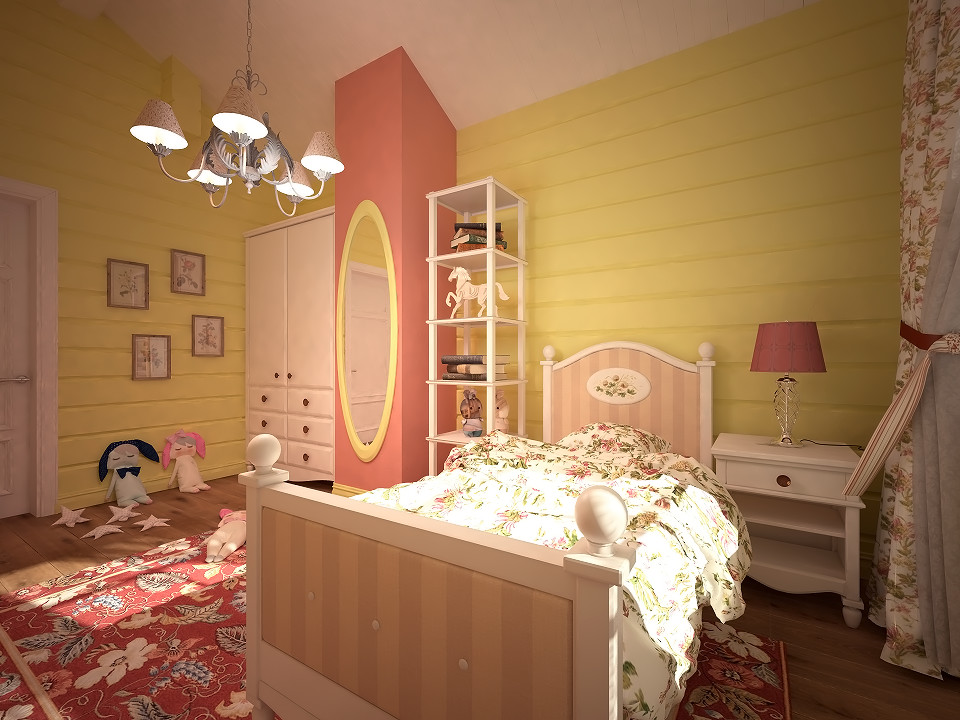 Дом в стиле прованс с акцентами русского стиля