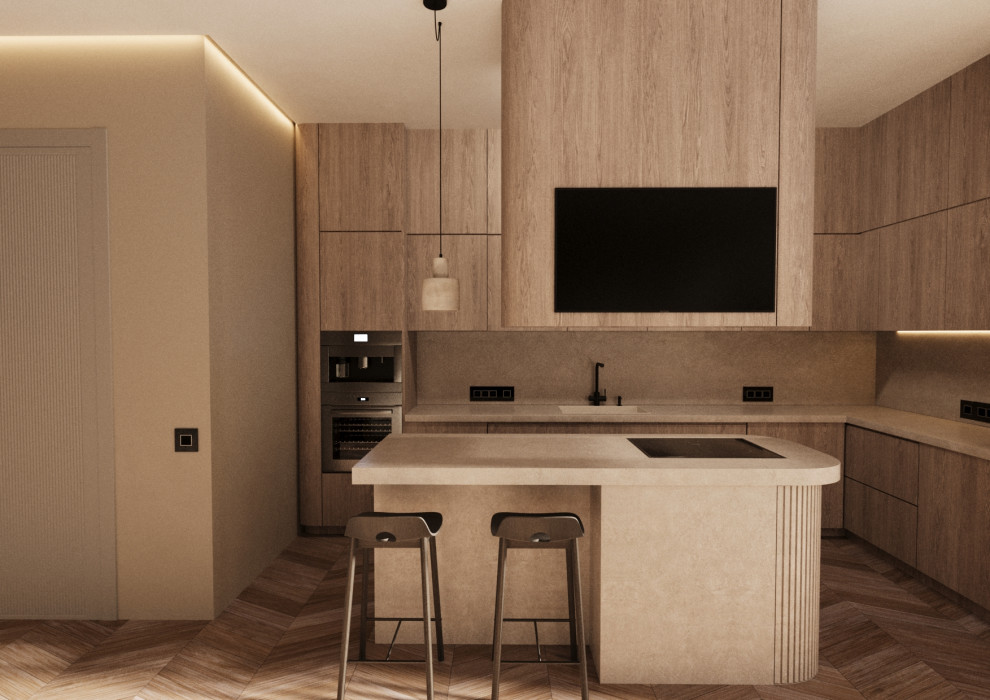 Дизайн-проект квартиры 62м2 ЖК Манхэттен Челябинск, стиль джапанди