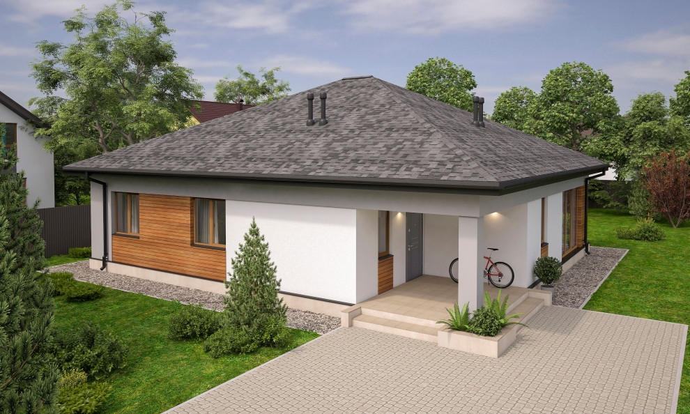 Одноэтажный дом из газобетона