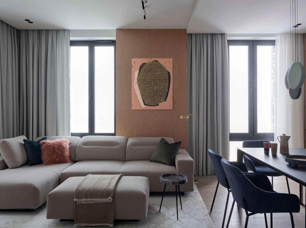 Дизайнерский ремонт студия 32 кв м