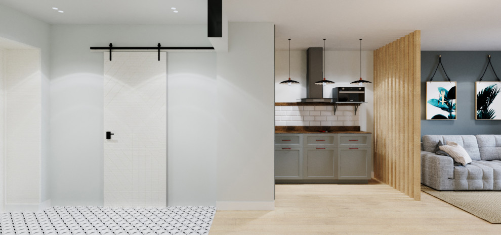 ДИЗАЙН ПРОЕКТ КВАРТИРЫ ЗАЛ-СТУДИИ г.Томск