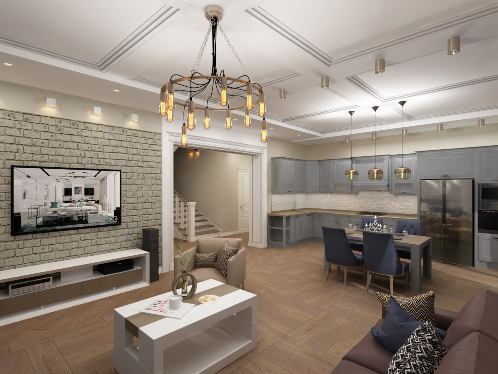 Обложка проекта: Дизайн интерьеров коттеджа