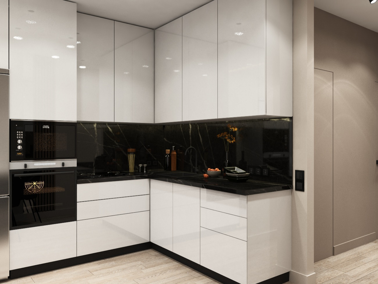 Квартира в Питере с черными акцентами