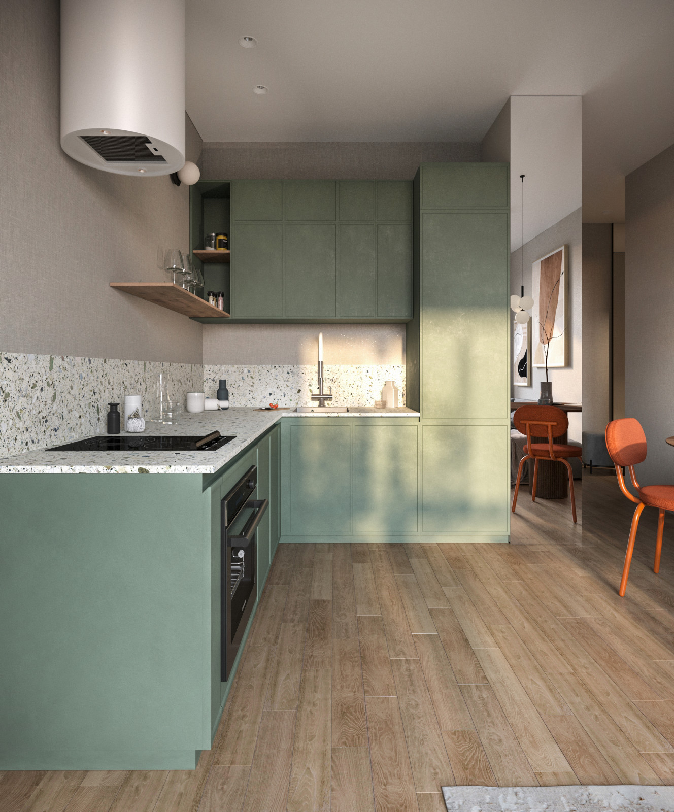 Кухонная зона.