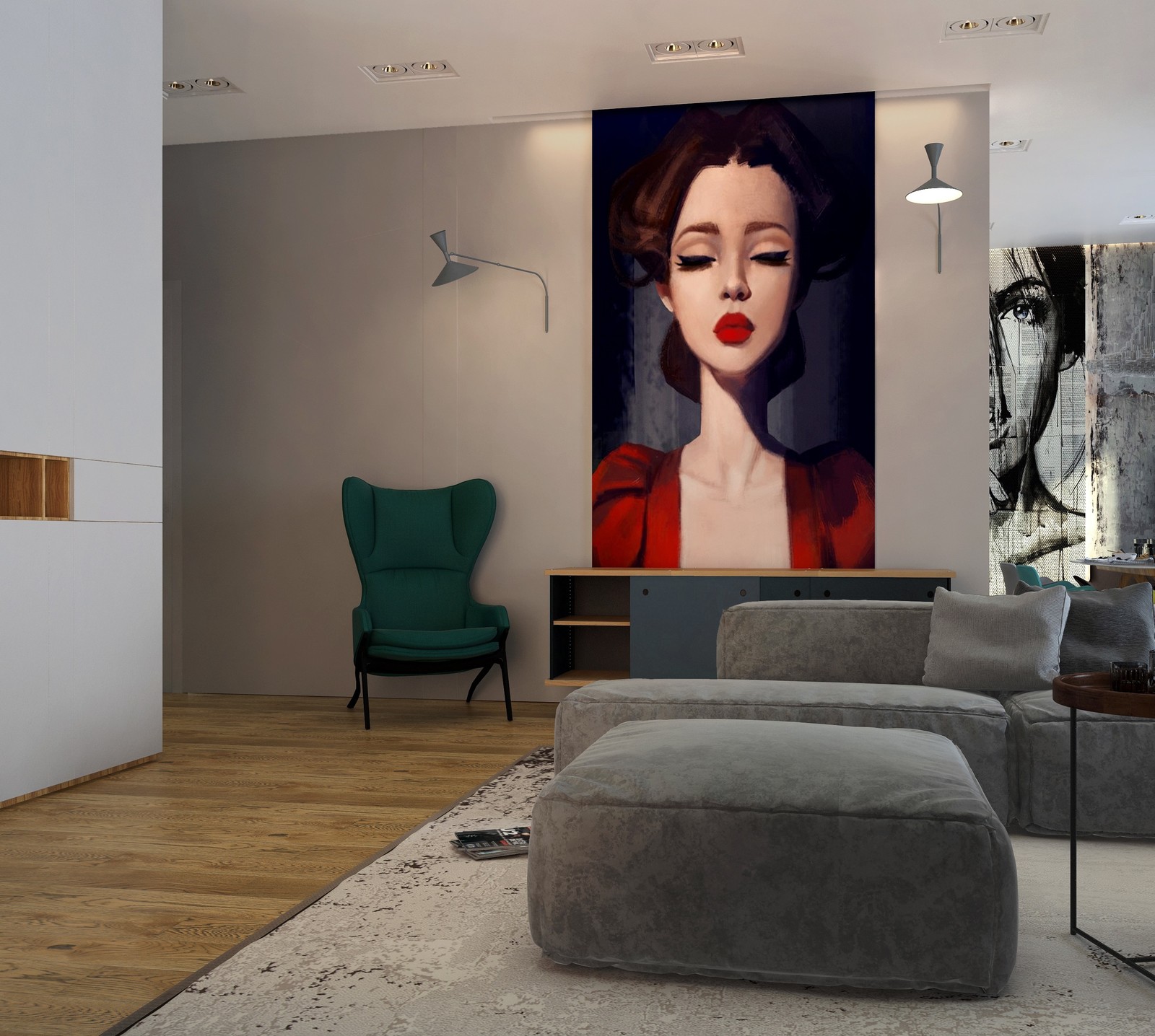 Дизайн кухни гостиной в загородном доме