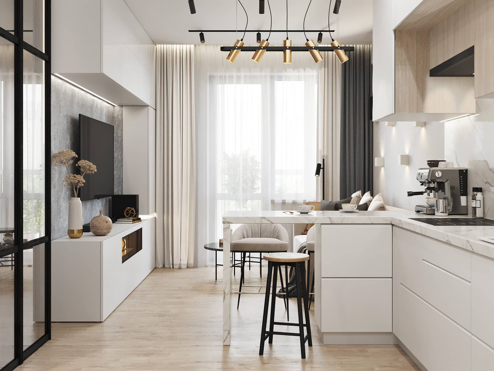 Квартира для молодой семьи с ребенком 80м2