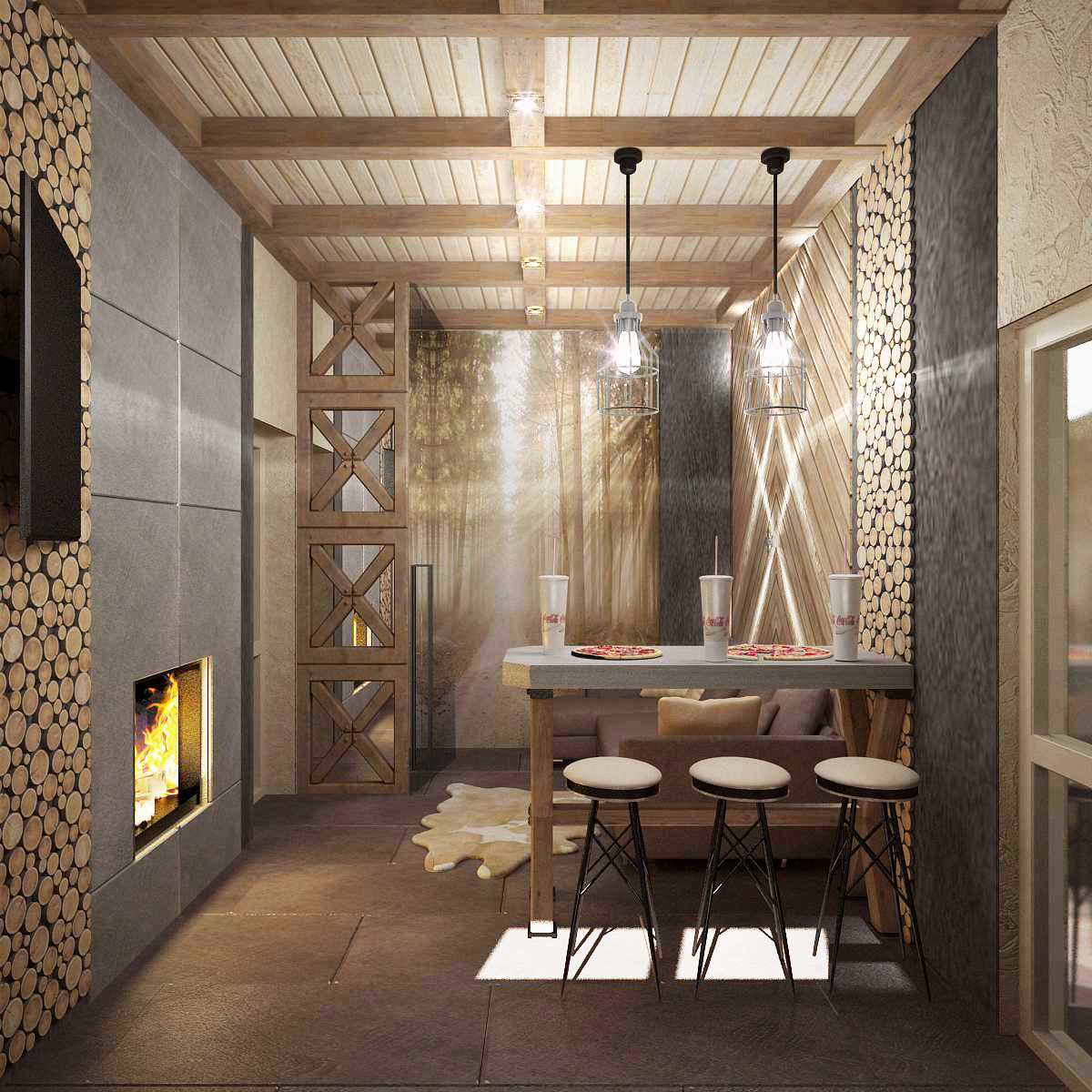 Интерьер банного комплекса