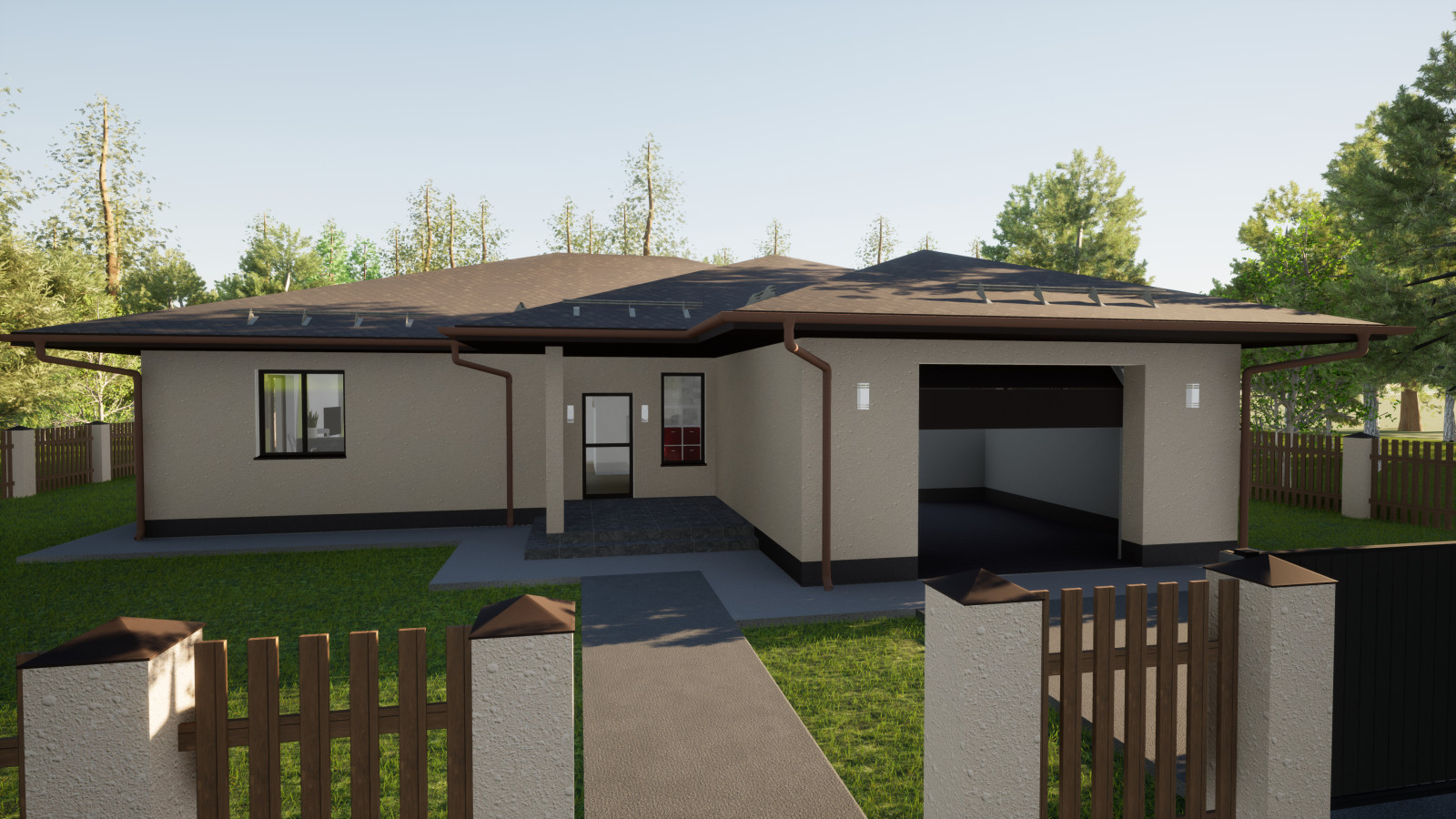 Классический дом с гаражом