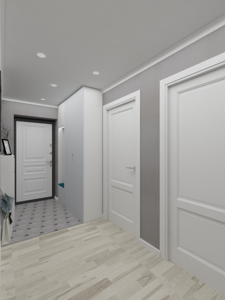 коридор в серых тонах