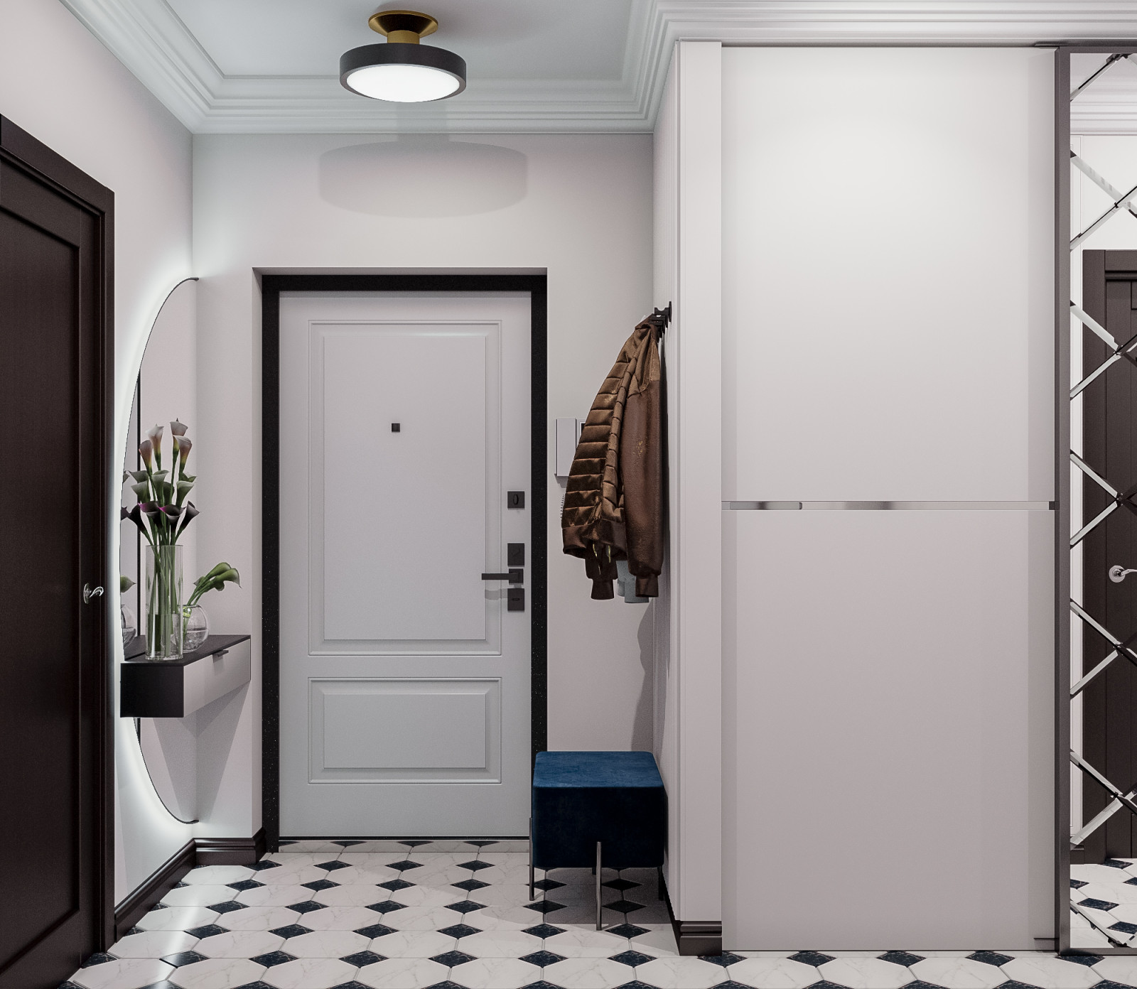 Современная квартира с элементами неоклассики