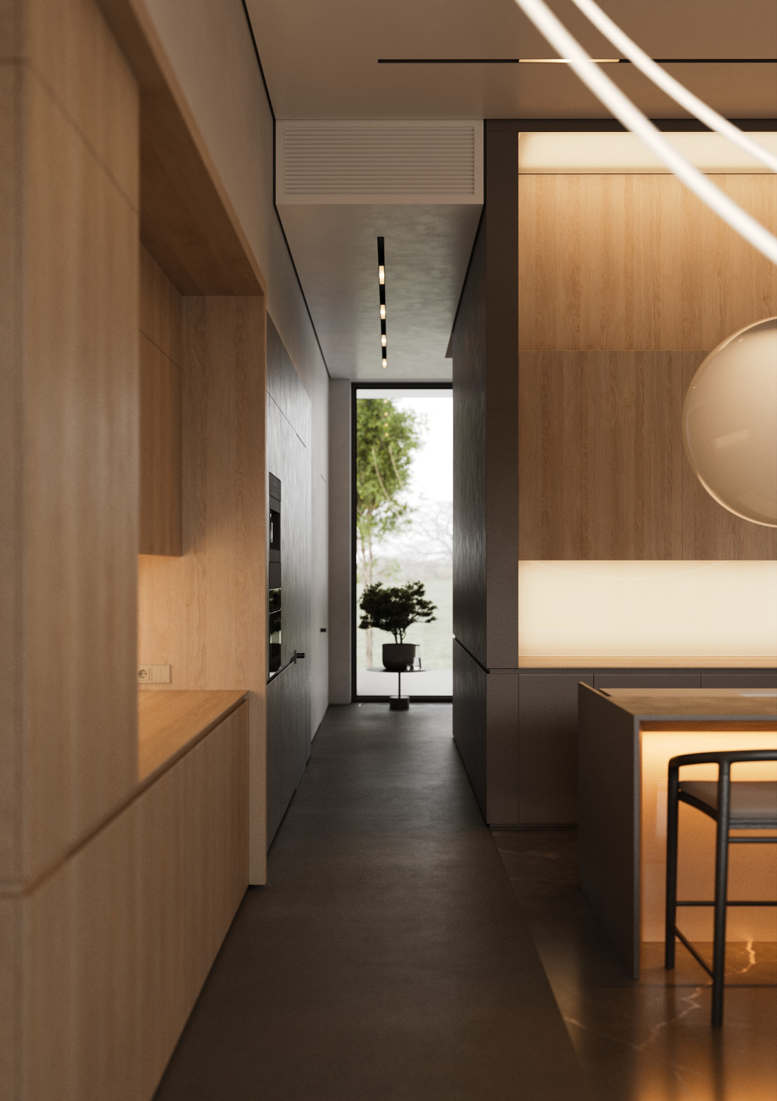 Элегантная кухня в коттедже "Сердце Оникса"