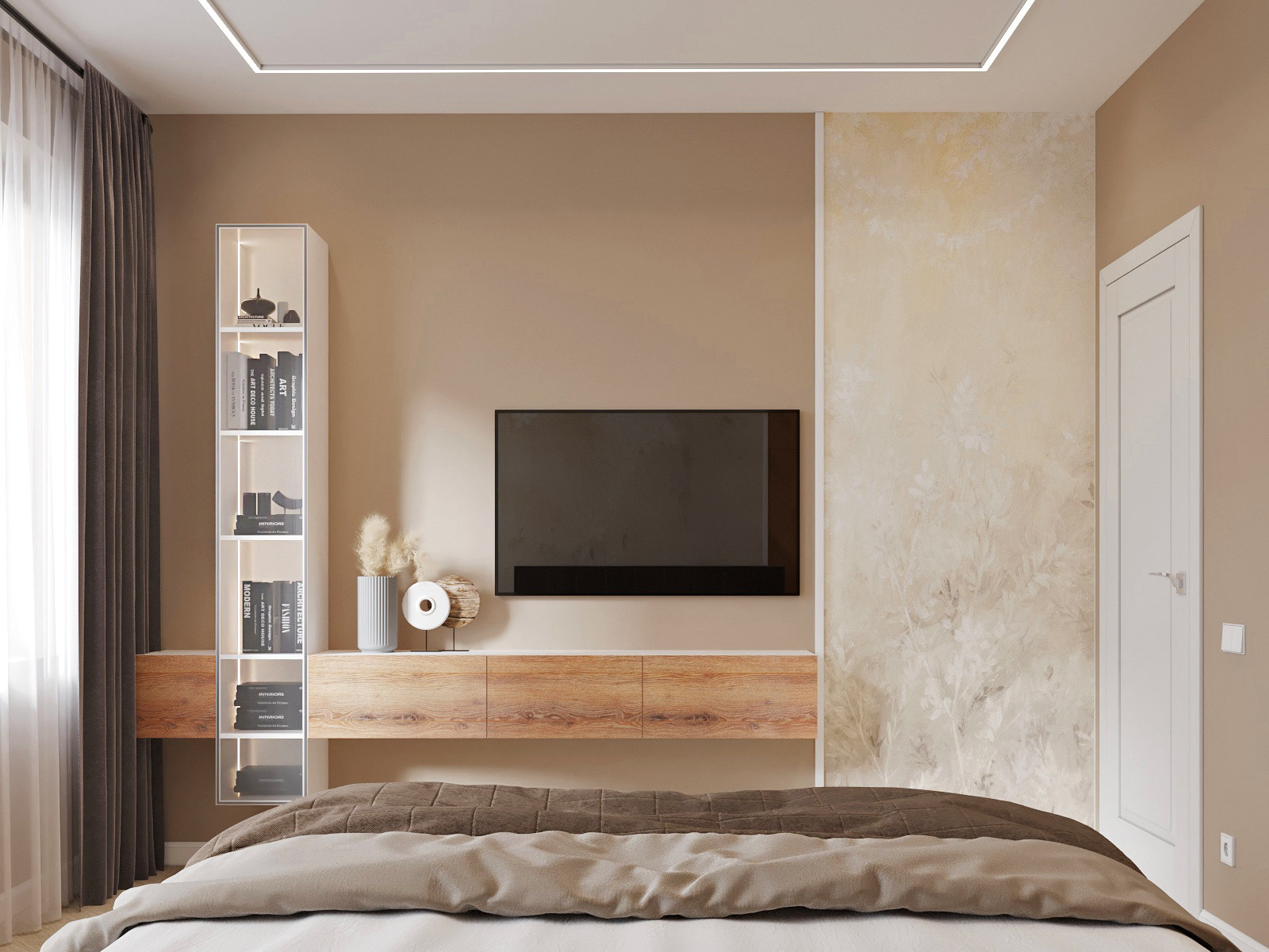 Спальня с гардеробной (2х комнатная квартира)