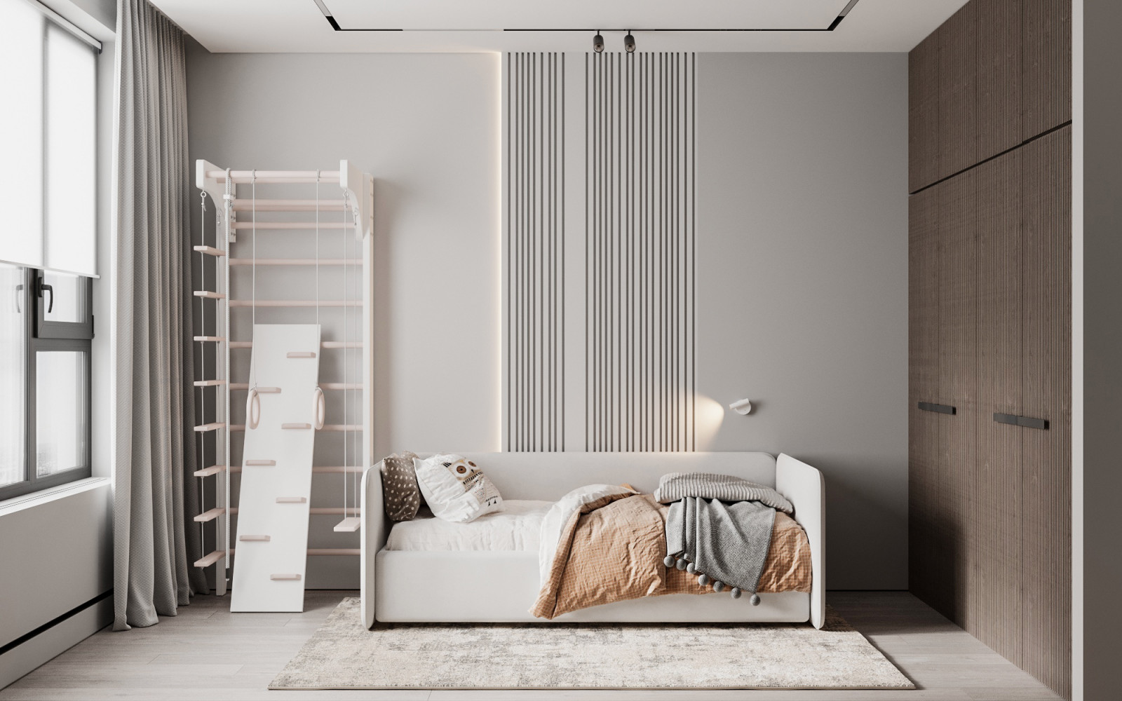 ЖК "Небо" современный интерьер в стиле минимализм 105 кв.м