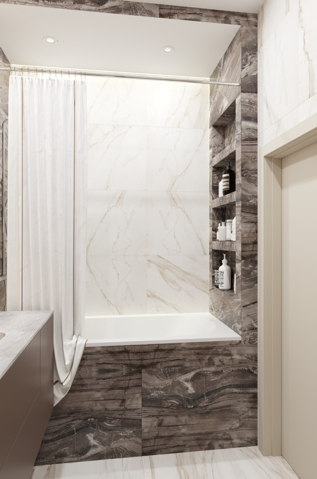 Просторная квартира в пастельных тонах