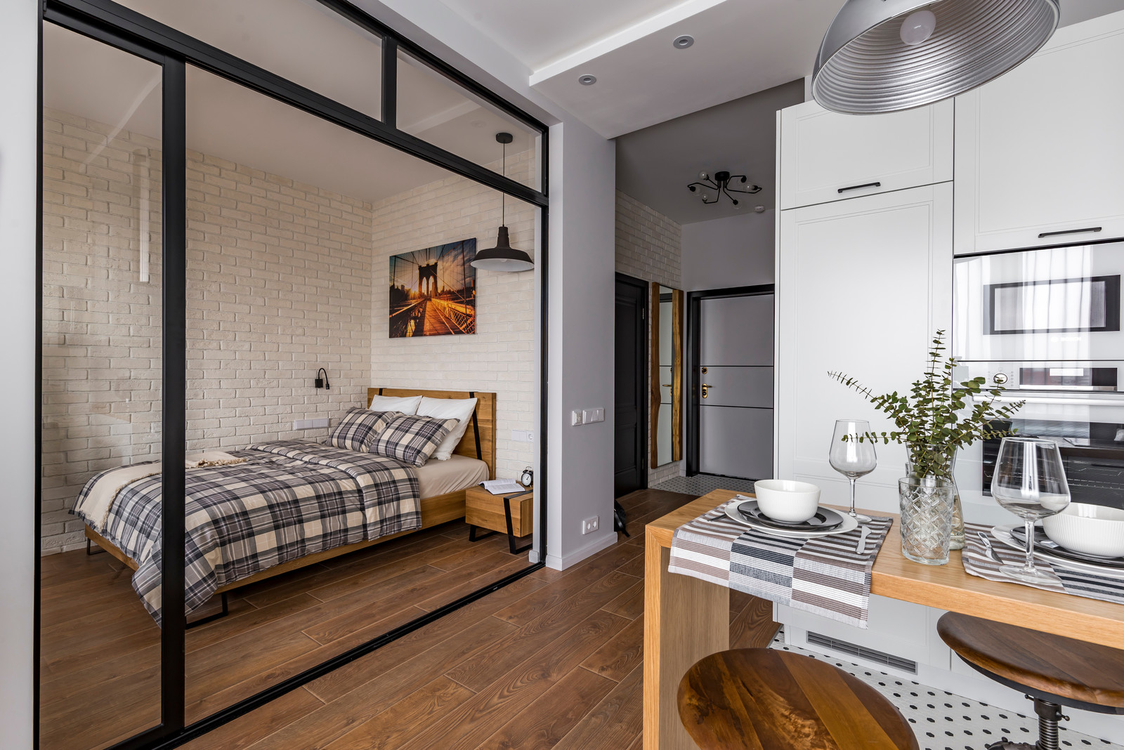 Студия 38м2 в стиле лофт для сдачи в аренду