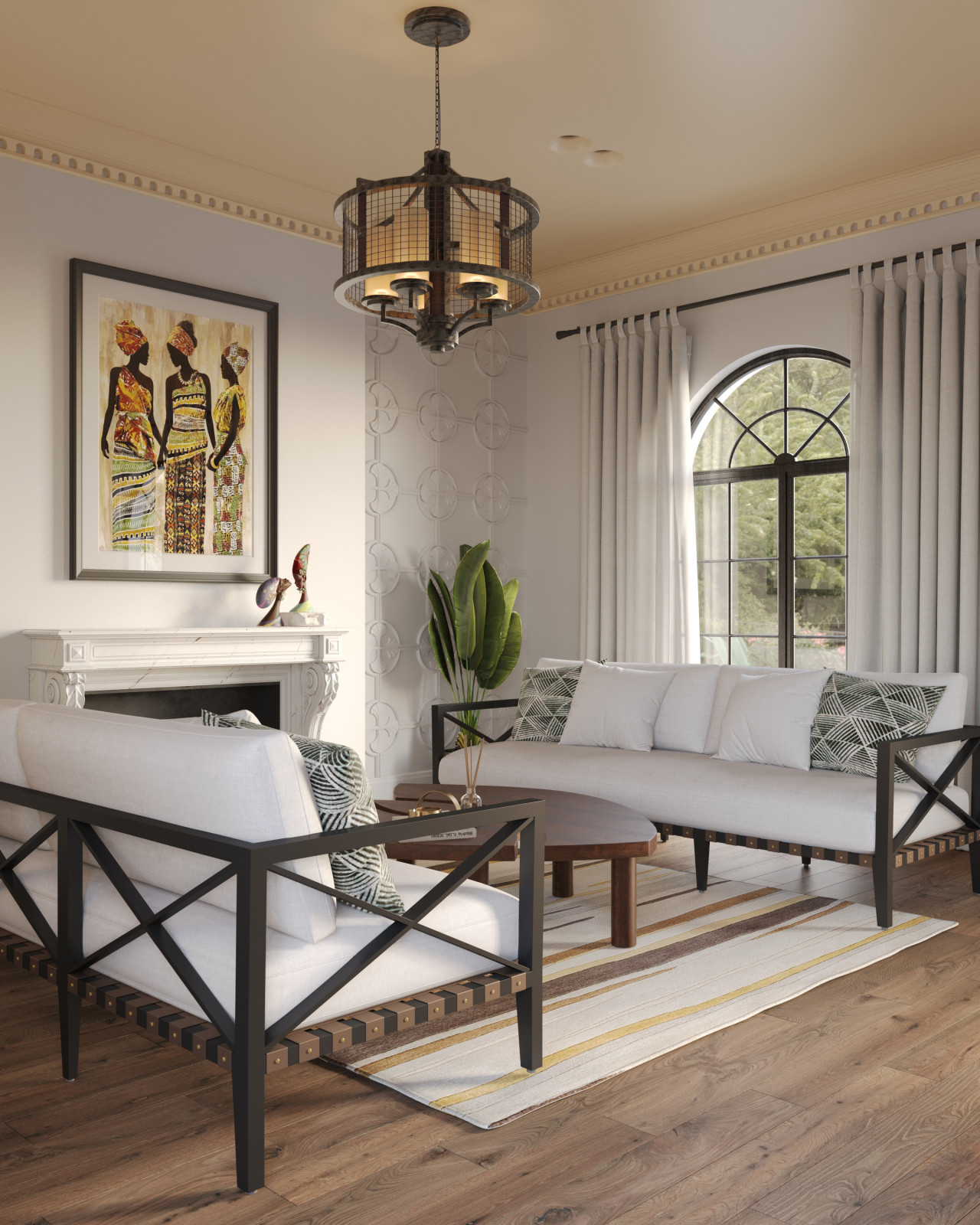 Загородный дом в Английском колониальном стиле в элементами Ар-деко