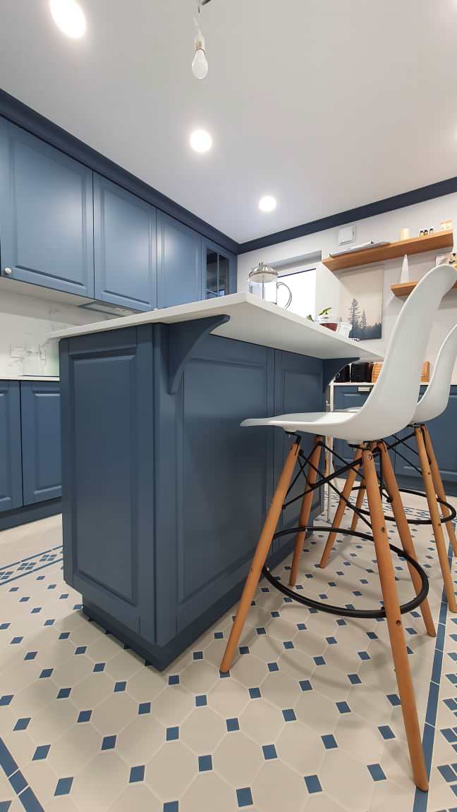 Соременная классика в серо-голубых тонах