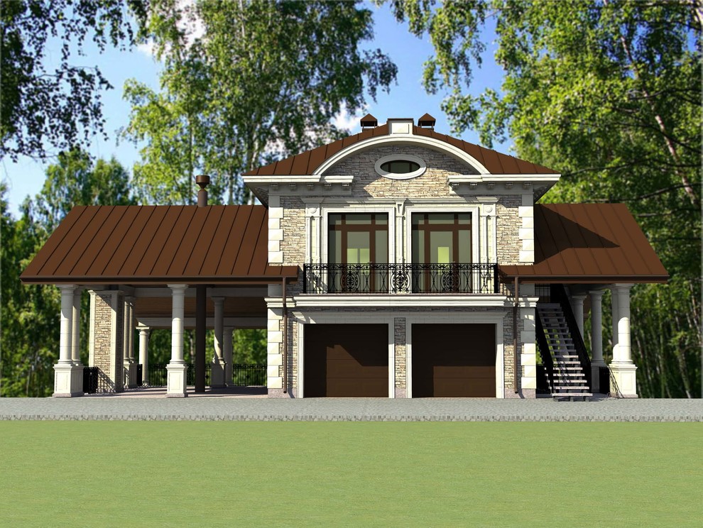 Обложка проекта: Дом на склоне 250 m2