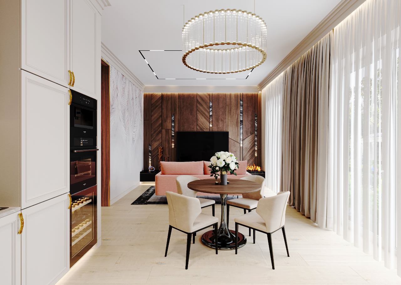 Изысканность загородного дома в смешанном стиле Ар Деко и Американской классики