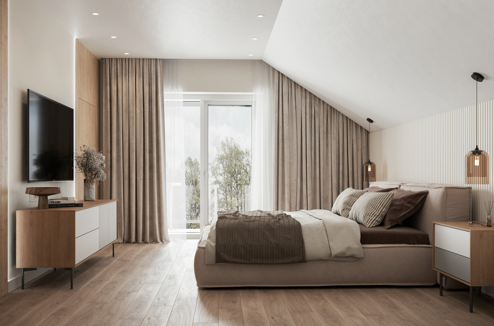 Проект частного дома "Helsinborg", спальня