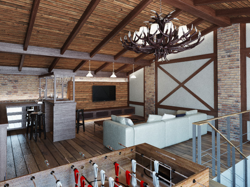 Проект интерьера таунхауса  310 м2